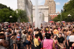 Pride parade 2023 in New York, Washington Square Park.